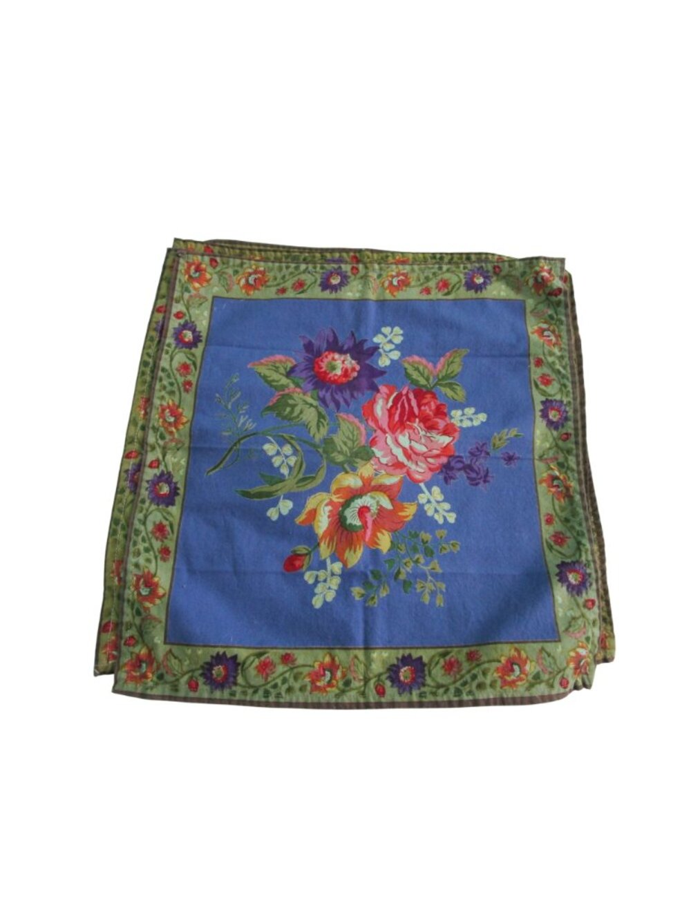 April Cornell Cottage Rose Floral Napkins Set Of 6 Blue Green Vintage Linens - Picture 8 of 12